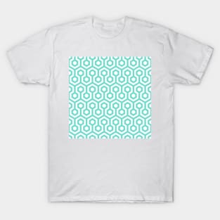 Geometric Pattern: Looped Hexagons: Blue T-Shirt